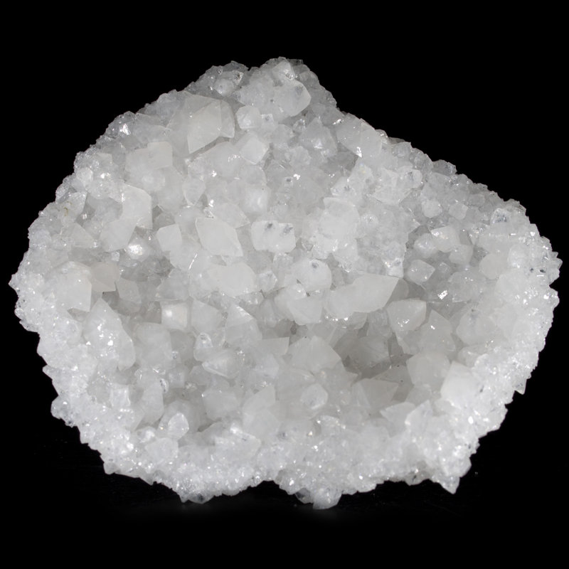 Géode scintillante d'apophyllite à double face