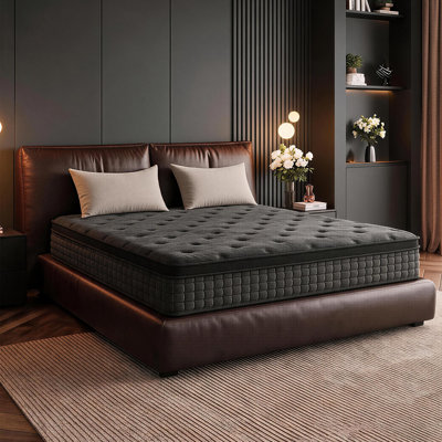 12 Inch Gel Memory Foam Hybrid Mattress - Medium Firm Pain Relieving with Extra Lumbar & Hip Support, Cooling Fibreglass-Free Bed in a Box with 365-Night Trial, CertiPUR-US Certified Antimicrobial Mattress