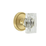 Grandeur Concealed Screw Mechanism Rectangular Knob with Circle Rosette