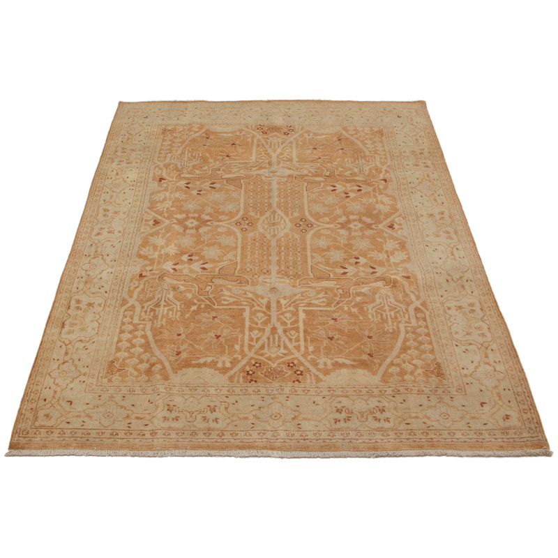 Tapis zone de laine 10 pi 2 po x 8 pi 10 po à la main one-of-kind-noué la 2010 ushak Yaak