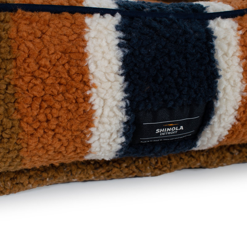 Kuddle Dog Bed Stripe, Medium (30" W x 24" D x 9" H), Rust