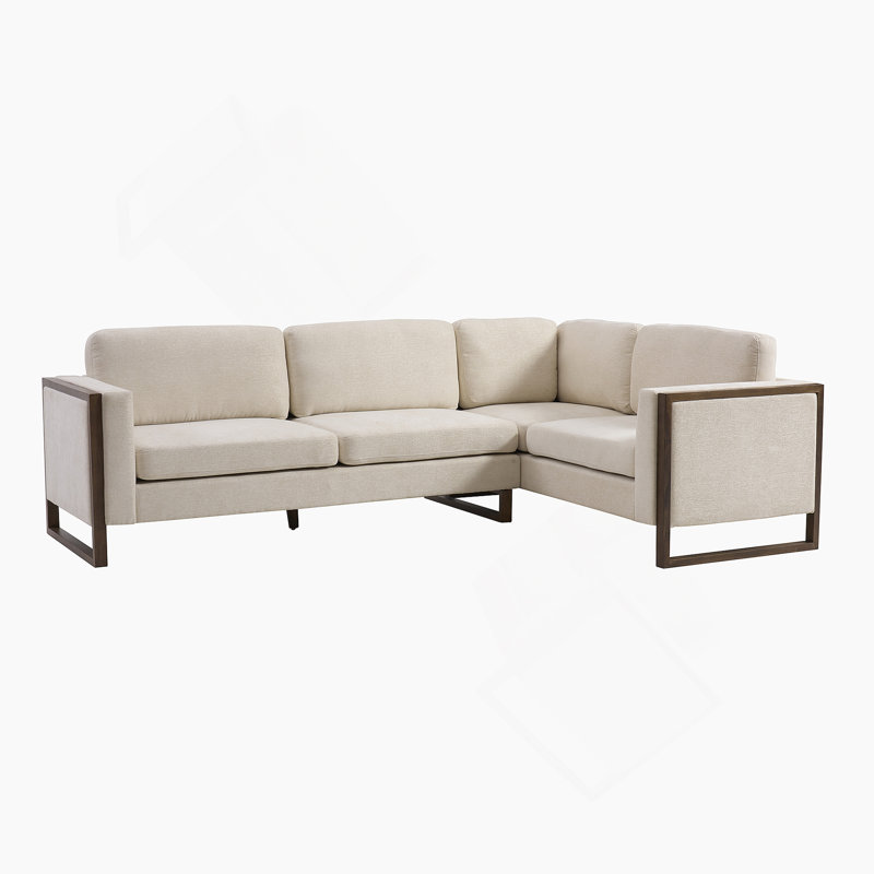 Canapé modulaire en L deux pièces pour les salons, les chambres à coucher et les bureaux d'appartements au design moderne et classique