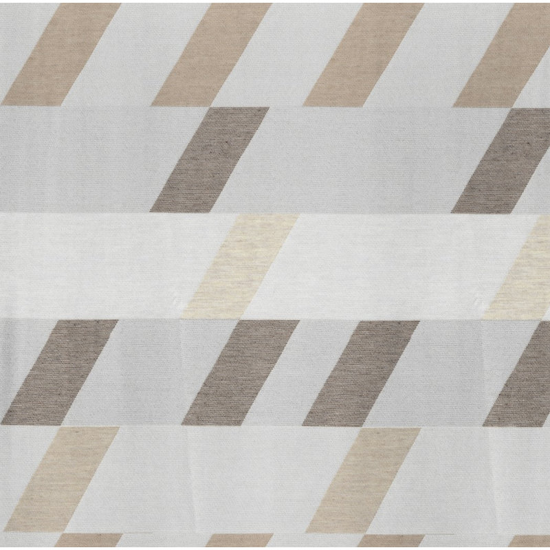 Lopez Room Darkening Single Panel, 225cm H x 132cm W, Brown/Light Brown/Grey