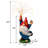 Solar Garden Gnome Statue with Owl and Firework LED Lights