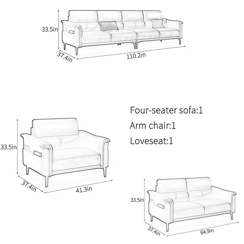 Elegant fashion creative office sofa set
