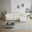 Canapé modulaire surdimensionné en L avec repose-pieds réversible en chenille blanche Free Combination Comfy Upholstery-1620513152