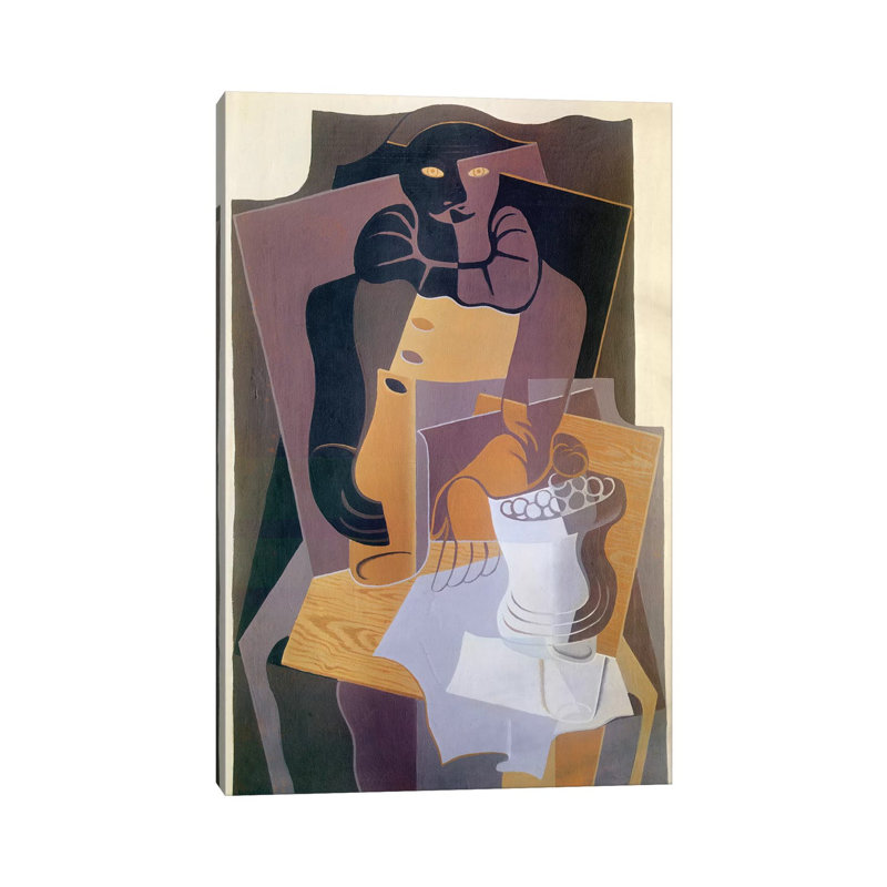 Pierrot by Juan Gris - Wrapped Canvas Print, 101.6cm H x 66.04cm W x 1.91cm D