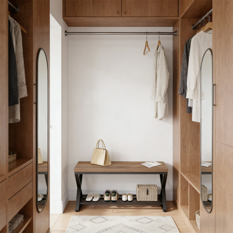 Range-chaussures en bois de qualité supérieure pour la maison, H 18 po x l 39 po x P 14 po