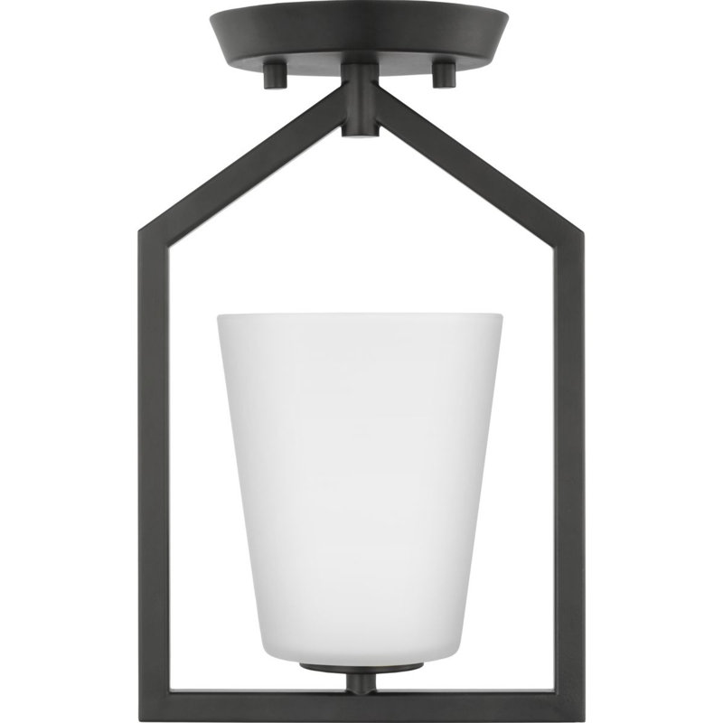 Plafonnier semi-encastré Bera Astri, Noir mat