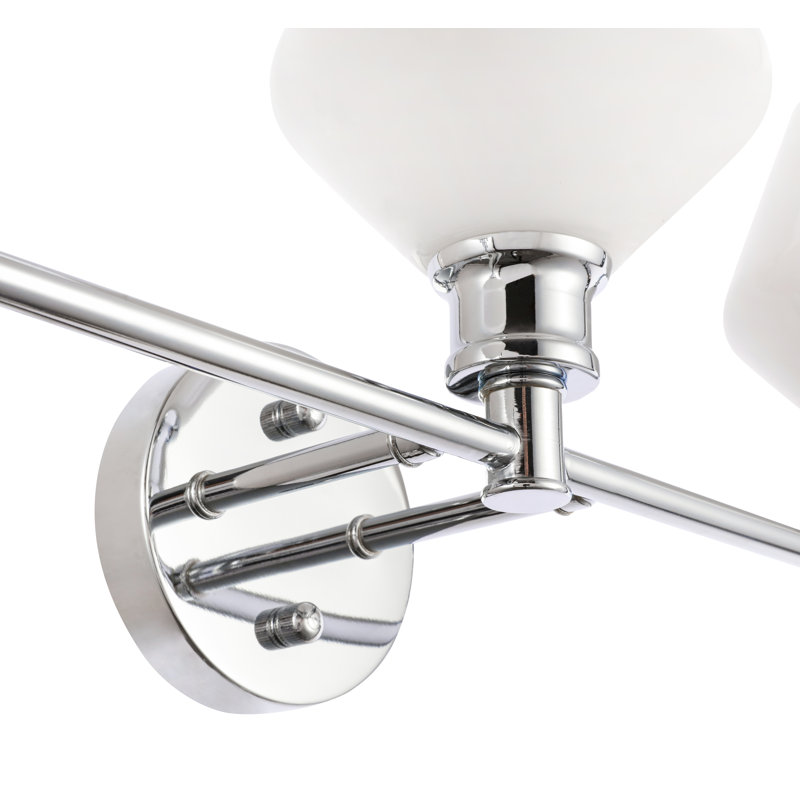 Éclairage pour meuble-lavabo Sullivan Street, Chrome, Blanc, 3