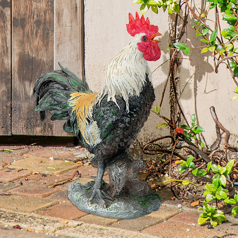 Cock-A-Doodle-Do Rooster Statue