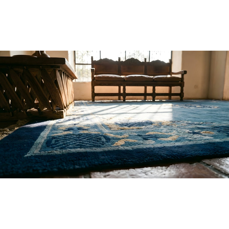 Tapis bleu antique chinois - Pékin