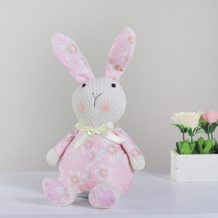 Northlight 17 Pink Floral Easter Bunny Rabbit Spring Figure