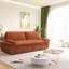 Canapé-lit Queen orange en velours côtelé, 73,2 pouces, convertible de 31 pouces, housse de coussin amovible, lit gigogne, doux et offrant un bon soutien