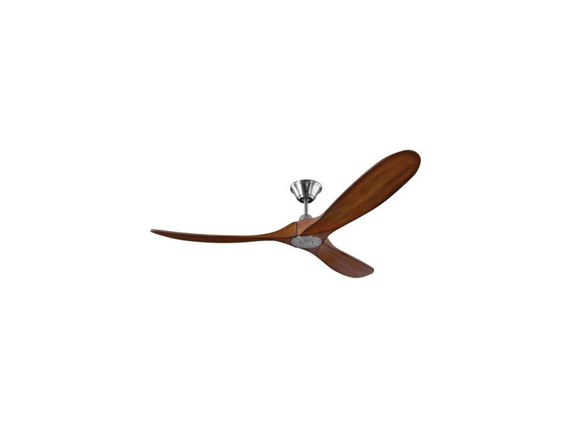 Ventilateur de plafond extérieur Generation Lighting Maverick 60 po en acier, 6 vitesses, pales en balsa, 3MAVR60BSKOA