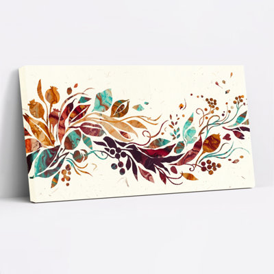 Ensemble de 1 toile murale à motif floral