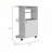 1-Shelf Kitchen Cart with Caster White-203581365