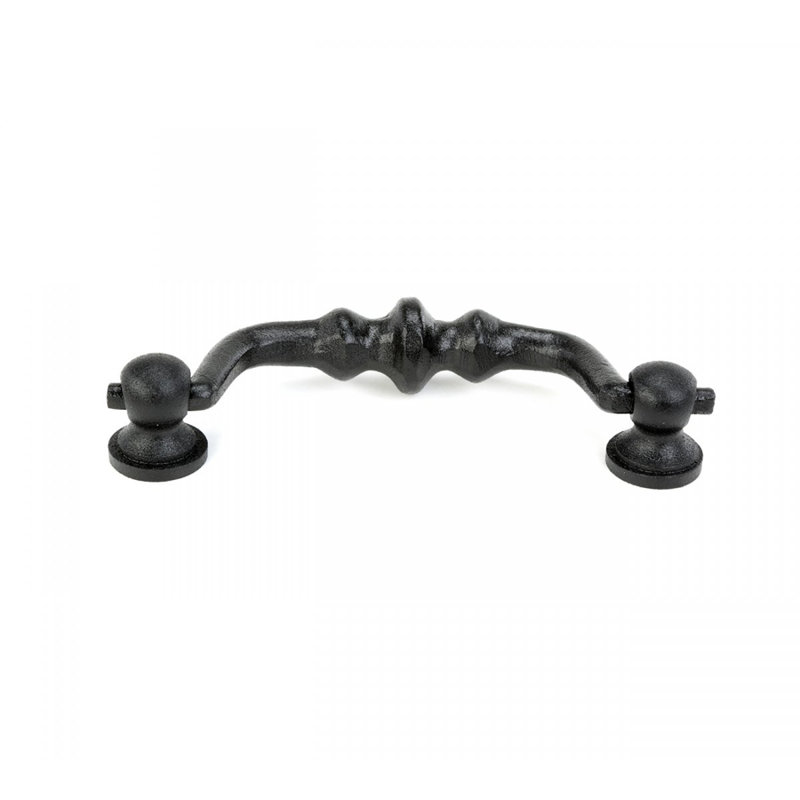 Black Wrought Iron Traditional Drop Bail Pull Handles Pack of 2