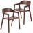 Rivo Wooden Dining Chair In Oak With Curved Open-Back Design For Modern Home, Kitchen Accent Arm Chair-2103822188-2090352560