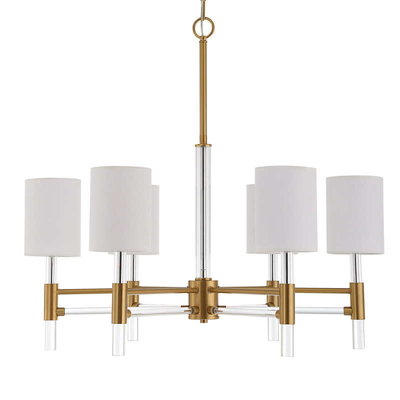 Lustre traditionnel / classique en acier à 6 lumières Welkin