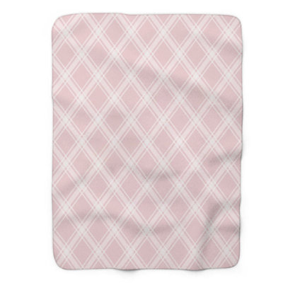 Blush Striped Design - Couverture sherpa de qualité supérieure 1 pièce