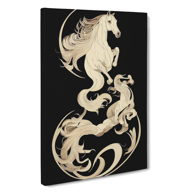 Art Nouveau Horse No.1 - Wrapped Canvas Print, 50cm H x 35cm W x 3cm D