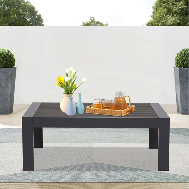 Table basse d'extérieur en aluminium 43 po