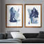 «Indigo Collide I» par Melissa Wang - ensemble de 2 peintures encadrées-1900980739-1901002177-1954810410