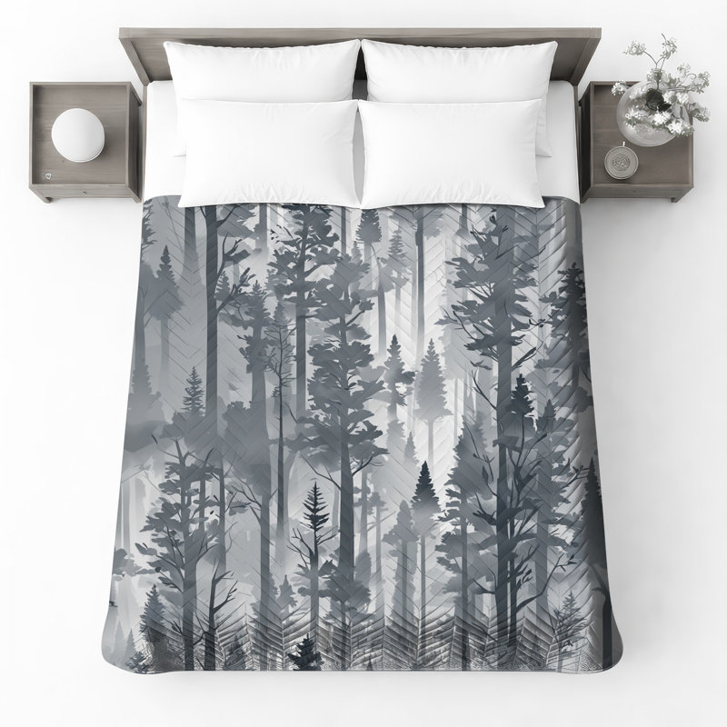 Couvre-lit matelassé Foggy Forest, Double
