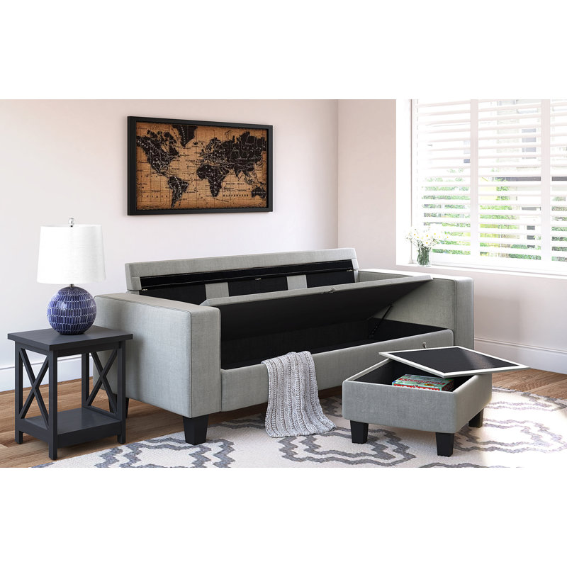 Canapé modulaire réversible avec rangement Serta Palisades, gris