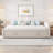 Beige Upholstered Full Daybed With Pop-Up Trundle And USB Port-1762772029