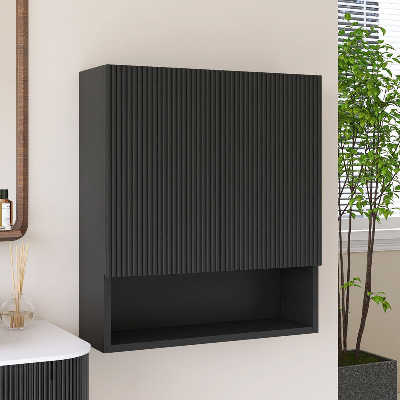 Armoire murale de 26 po de hauteur pour salle de bain avec porte et tablette