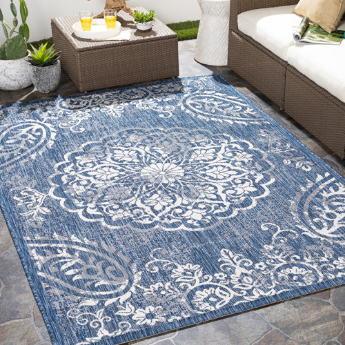 8' x 10' Blue Outdoor Rugs You'll Love | Wayfair