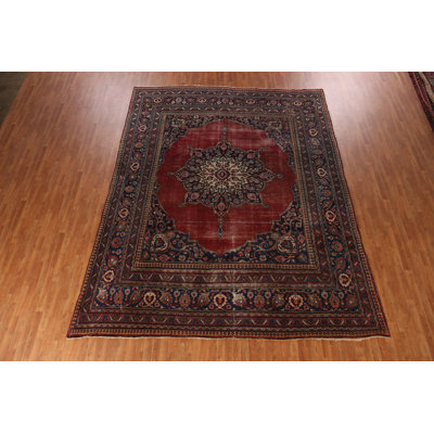 Pre-1900 Vegetable Dye Traditional Large Rug 11x14