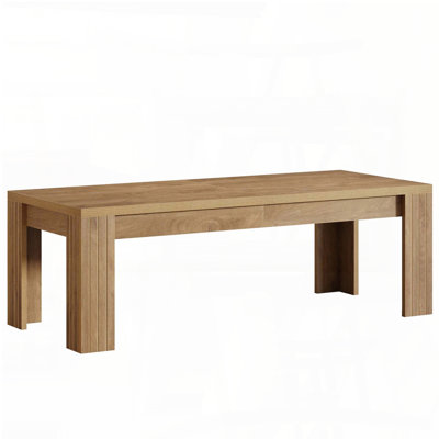 Farmhouse Dining Table with Vintage Brown Finish (Seats 6-10)