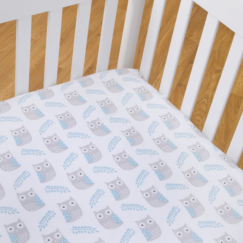Drap housse hibou 100% coton