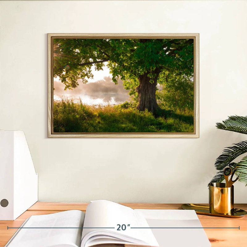 Chêne solitaire, Cadre flottant en bois naturel, 13 po x 9 po