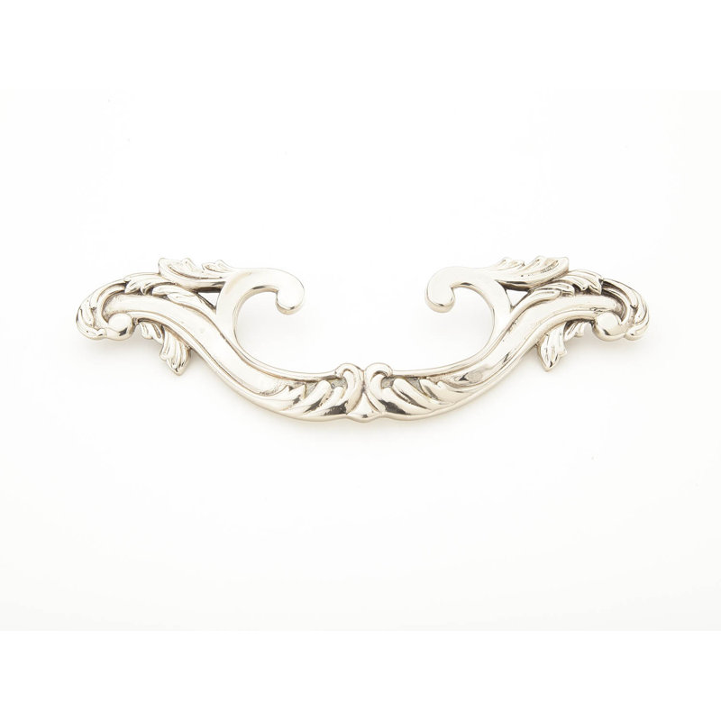 French Court Novelty Pull, White Brass
