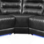 Ensemble de canapé modulaire inclinable manuel L 113,5 po avec canapé à mouvement symétrique en L avec boîtes de rangement, 4 porte-gobelets et bande lumineuse à DEL pour le salon
