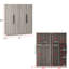 Armoire-penderie 4 portes de 63 po de largeur avec 2 tringles, 5 étagères intérieures et 2 compartiments de rangement supérieurs-733627663
