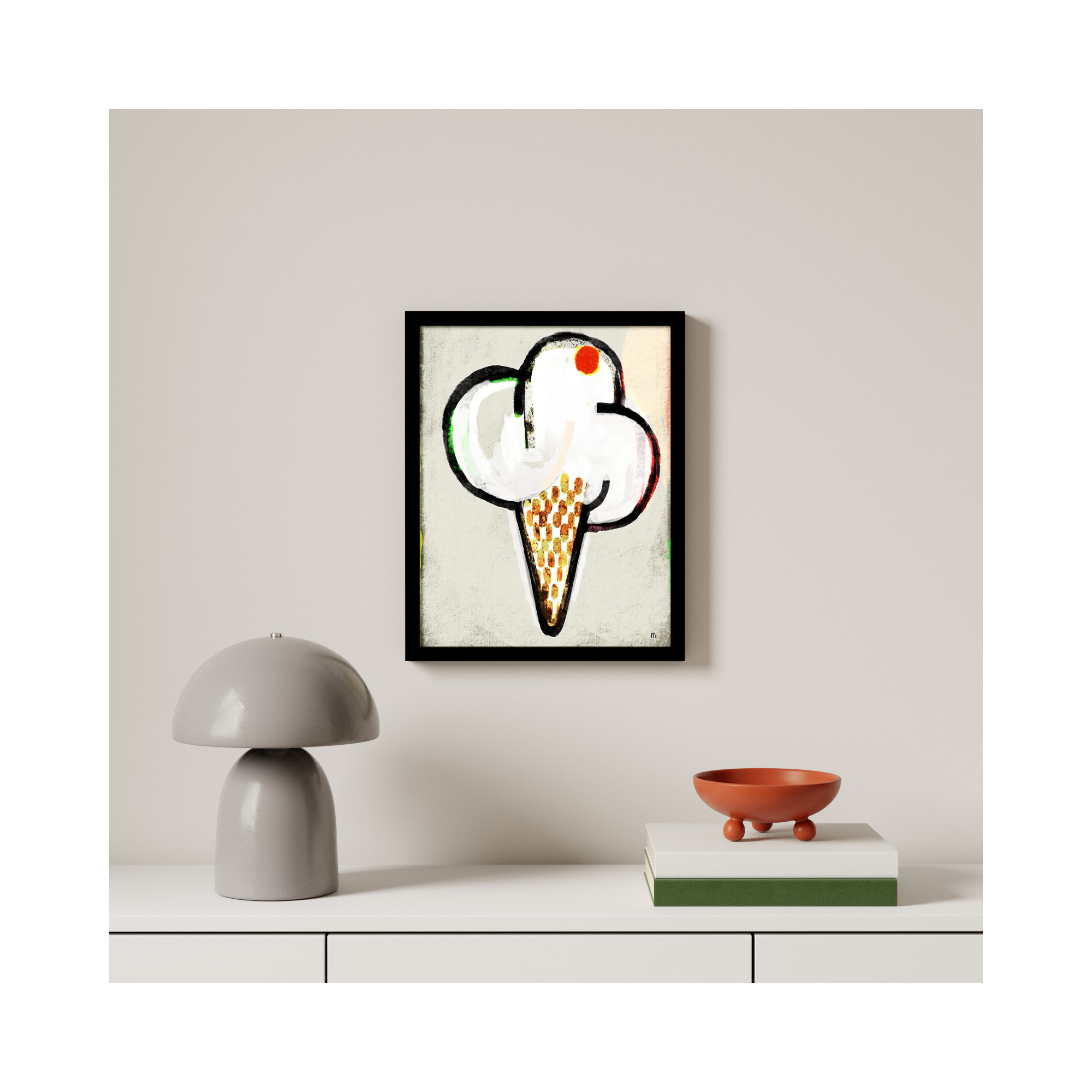 Threat by StudioM, 20" H x 16" W x 1.25" D, Black Framed Paper