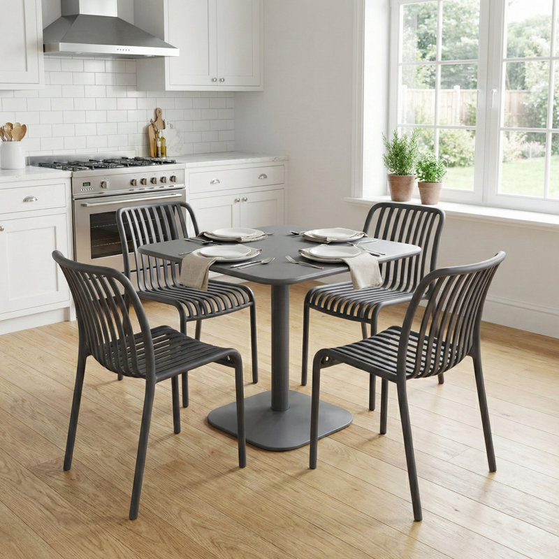 4 - Person Steel Dining Set