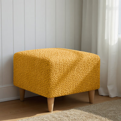 Stretchy Slipcover for Ottoman - Easy to Clean & Durable - Comfort Collection