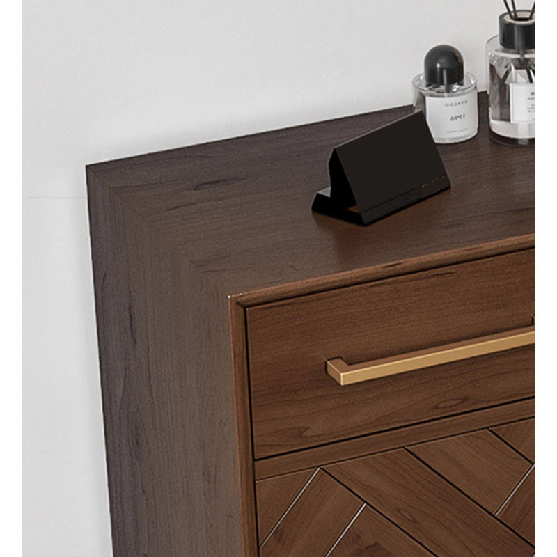Armoire à chaussures en bois massif Nordic Herringbone Parquet, H 43,31 po x l 39,37 po x P 15,75 po