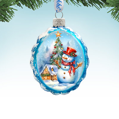 4'' Glass Hanging Figurine Ornament