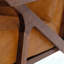 Chaise d'appoint Mid-Century moderne en cuir brun