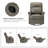 Anouschka 30.5" W Top Grain Leather Swivel Glider Recliner-87822755