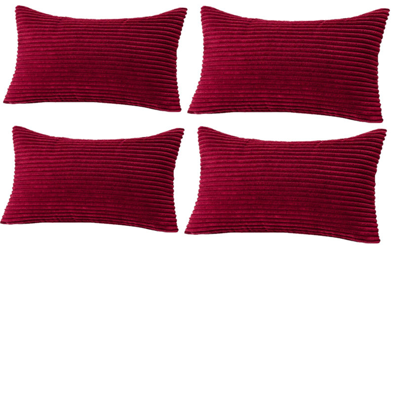 Housse de coussin à rayures, Vin rouge