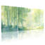 Paysage et nature, scène de forêt sereine avec lumière douce et reflets, ensemble de 3 impressions sur toile-526137487