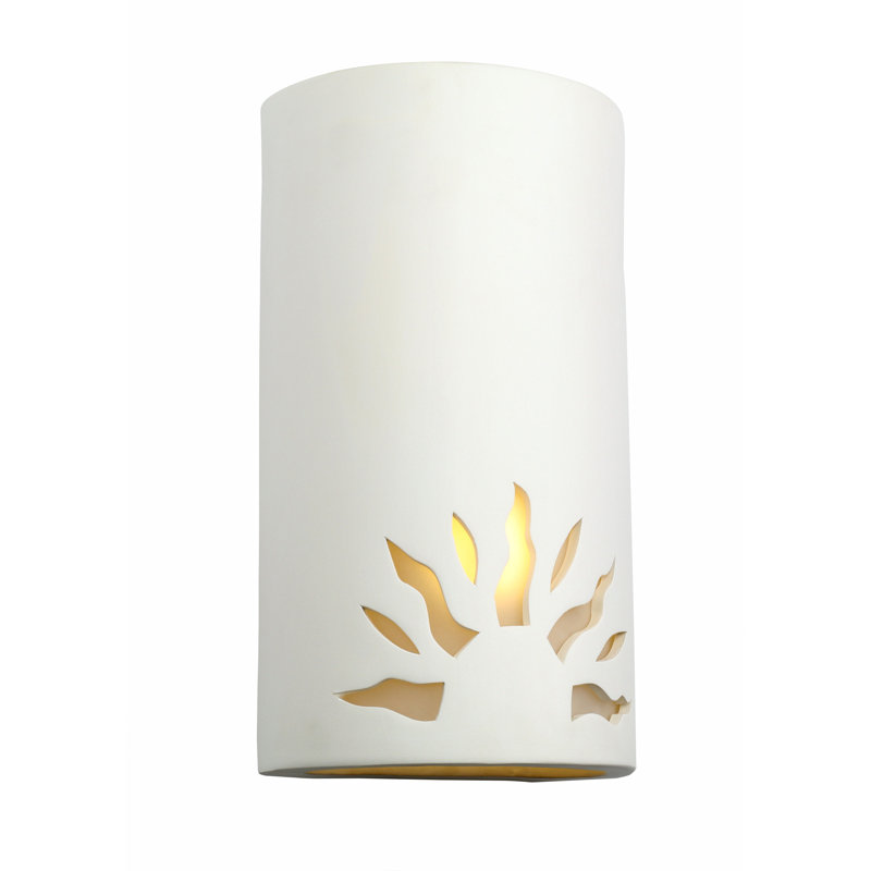 Ampoule murale d'extérieur encastrée en céramique Ninamarie, ampoule DEL incluse, H 13 po x l 7 po x P 4 po